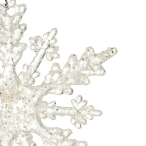 Decoris Sneeuwvlok kunststof - transparant - 0,5 × 10 × 10 cm - afbeelding 4
