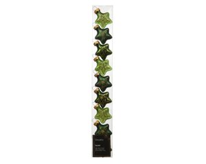 Decoris Ster glas - dennengroen - 3 × 1,3 × 3 cm - afbeelding 1