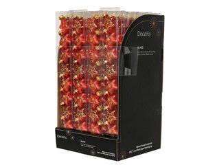 Decoris Ster glas - kerstrood - 3 × 1,3 × 3 cm - afbeelding 3