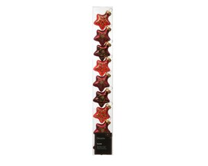Decoris Ster glas - ossenbloed - 3 × 1,3 × 3 cm - afbeelding 1