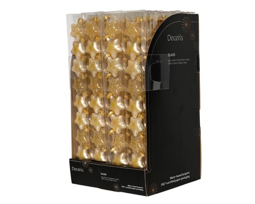 Decoris Ster glas - parel - 3 × 1,3 × 3 cm - afbeelding 3