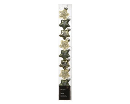 Decoris Ster glas - rosemarijn - 3 × 1,3 × 3 cm - afbeelding 1