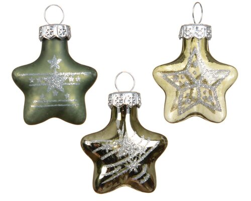 Decoris Ster glas - rosemarijn - 3 × 1,3 × 3 cm - afbeelding 2