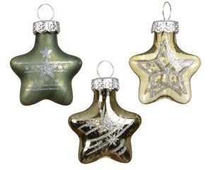 Decoris Ster glas - rosemarijn - 3 × 1,3 × 3 cm - afbeelding 2