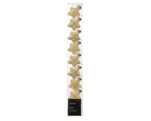 Decoris Ster glas - wolwit - 3 × 1,3 × 3 cm - afbeelding 1