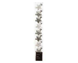 Decoris Ster glas - zilver - 3 × 1,3 × 3 cm - afbeelding 1