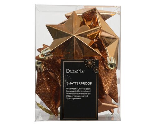 Decoris Ster polystyreen - brandy - 9 × 9 × 12,3 cm - afbeelding 1