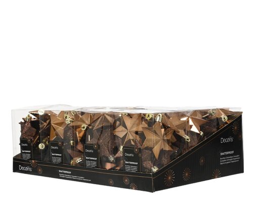 Decoris Ster polystyreen - espresso - 9 × 9 × 12,3 cm - afbeelding 3