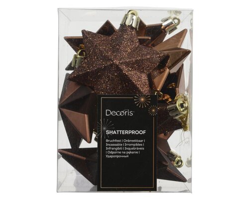Decoris Ster polystyreen - espresso - 9 × 9 × 12,3 cm - afbeelding 1