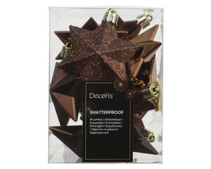 Decoris Ster polystyreen - espresso - 9 × 9 × 12,3 cm - afbeelding 1
