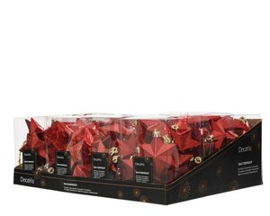 Decoris Ster polystyreen - kerstrood - 9 × 9 × 12,3 cm - afbeelding 3