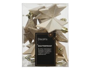 Decoris Ster polystyreen - parel - 9 × 9 × 12,3 cm - afbeelding 1