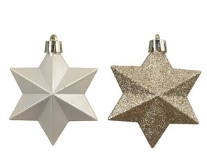 Decoris Ster polystyreen - parel - 9 × 9 × 12,3 cm - afbeelding 2