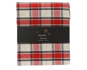 Decoris Tafelkleed katoen - groen/rood - 240 × 140 × 0,1 cm - afbeelding 1
