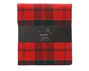 Decoris Tafelkleed katoen - groen/rood - 240 × 140 × 0,1 cm - afbeelding 1