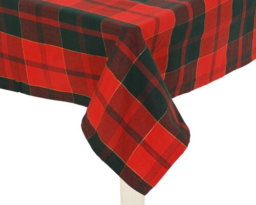 Decoris Tafelkleed katoen - groen/rood - 240 × 140 × 0,1 cm - afbeelding 2