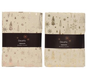 Decoris Tafelkleed polyester - beige/kleur(en) - 140 × 180 × 0,5 cm - afbeelding 1