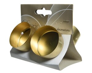 Decoris theelichthouder licht goud – diameter 4,2 cm, hoogte 7 cm - afbeelding 1