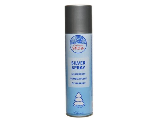 Decoris Zilverspray metaal - zilver - Ø 4,4 cm