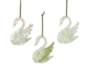 Decoris Zwaan polystyreen - licht groen - 7,5 × 5 × 10 cm