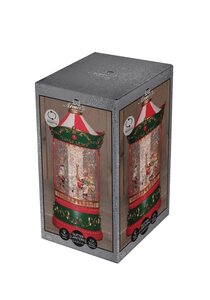 Draaimolen met glitterwater op 3 AA-batterijen batterij met dc aansluiting 12,5 × 25,5 cm warm wit - afbeelding 1