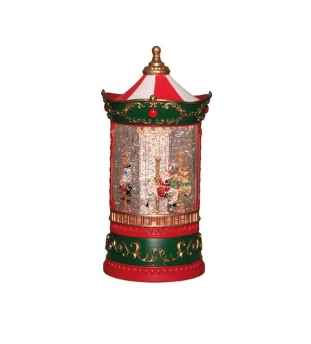 Draaimolen met glitterwater op 3 AA-batterijen batterij met dc aansluiting 12,5 × 25,5 cm warm wit - afbeelding 2