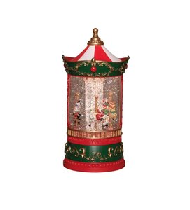 Draaimolen met glitterwater op 3 AA-batterijen batterij met dc aansluiting 12,5 × 25,5 cm warm wit - afbeelding 2