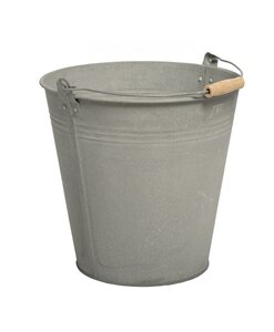 Mega Collections Zinc Old Look Bucket Wooden Handle D30H29