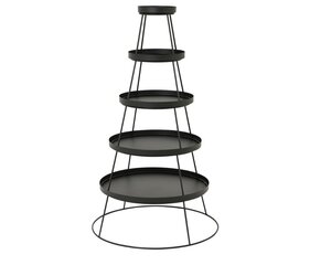 Etagere ijzer - zwart - 70 × 70 × 124 cm