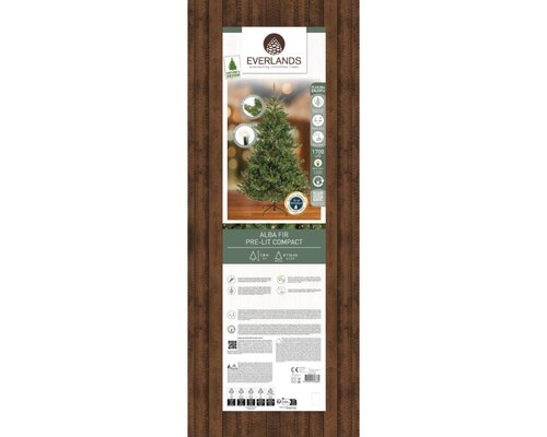 Everlands Alba 180 cm – met verlichting groen/warm wit – kunstkerstboom - afbeelding 2