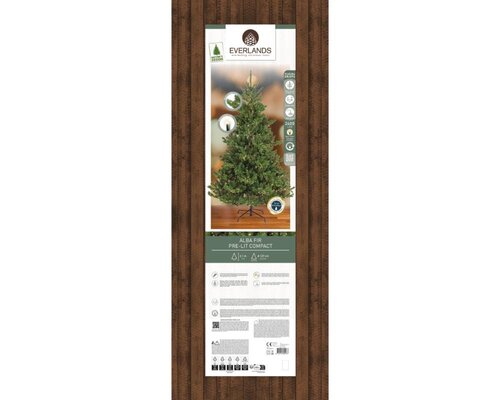 Everlands Alba kunstkerstboom met verlichting - groen/warm wit - H210/D127 cm - afbeelding 2