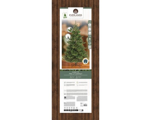 Everlands Alba kunstkerstboom met verlichting - groen/warm wit - H240/D137 cm - afbeelding 2