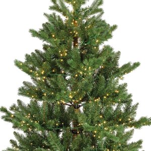 Everlands Alba kunstkerstboom met verlichting - groen/warm wit - H210/D127 cm - afbeelding 3