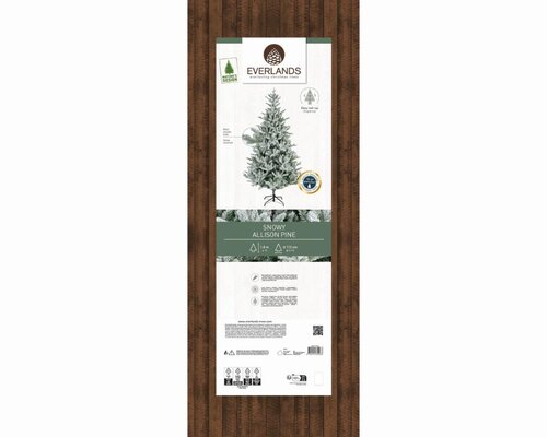 Everlands Allison boom besneeuwd - groen/wit - H180/D112 cm - afbeelding 2