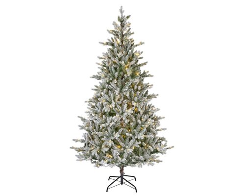 Everlands Allison kerstboom besneeuwd met verlichting – hoogte 180 cm, diameter 112 cm - afbeelding 1