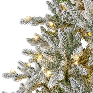 Everlands Allison boom besneeuwd met verlichting - green/white/warm white/classic warm - H210/D127 c - afbeelding 6