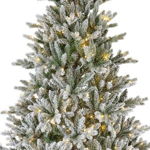Everlands Allison boom besneeuwd met verlichting - green/white/warm white/classic warm - H240/D152 c - afbeelding 3