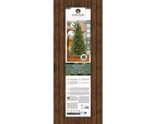 Everlands Bretton kunstkerstboom met verlichting - groen/warm wit - Ø 99 cm - afbeelding 2