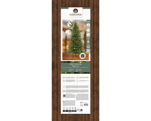 Everlands Bretton kunstkerstboom met verlichting - groen/warm wit - Ø 110 cm - afbeelding 2