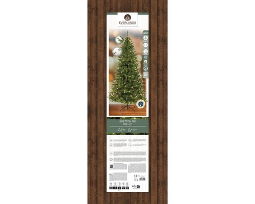 Everlands Bretton kunstkerstboom met verlichting - groen/warm wit - H240/D121 cm - afbeelding 2