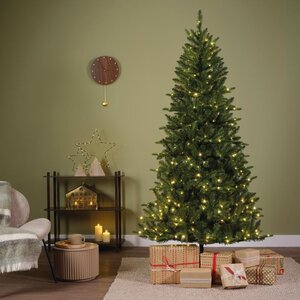 Everlands Bretton kunstkerstboom met verlichting - groen/warm wit - Ø 110 cm - afbeelding 5