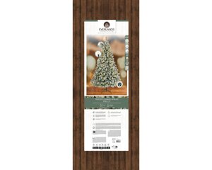Everlands Canada kunstkerstboom met rijpafwerking met verlichting - groen/wit/warm wit - Ø 140 cm - afbeelding 2