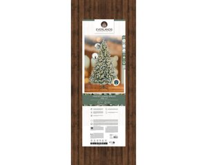 Everlands Canada kunstkerstboom met rijpafwerking met verlichting - groen/wit/warm wit - Ø 150 cm - afbeelding 2