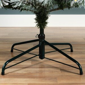 Everlands Canada kunstkerstboom met rijpafwerking met verlichting - groen/wit/warm wit - Ø 140 cm - afbeelding 4