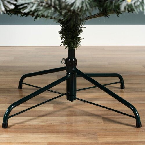 Everlands Canada kunstkerstboom met rijpafwerking met verlichting - groen/wit/warm wit - Ø 150 cm - afbeelding 4