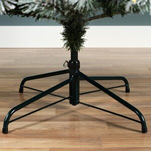 Everlands Canada kunstkerstboom met rijpafwerking met verlichting - groen/wit/warm wit - Ø 150 cm - afbeelding 4