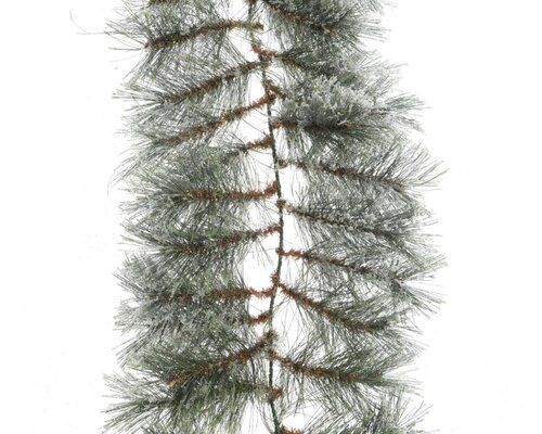 Everlands cashmere slinger met rijpafwerking groen/wit – lengte 270 cm, diameter 25 cm - afbeelding 1