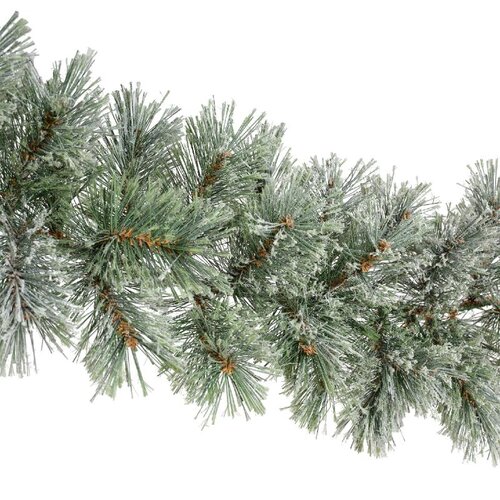 Everlands cashmere slinger met rijpafwerking groen/wit – lengte 270 cm, diameter 25 cm - afbeelding 2