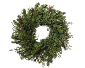 Everlands Cypress krans - groen - Ø 60 cm