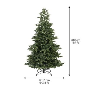 Everlands Geneva kunstkerstboom - groen - H180/D116 cm - afbeelding 6